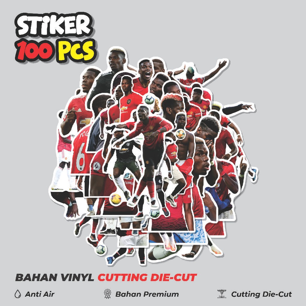 สติ๊กเกอร์ Paul Pogba 50 ชิ้น - ชุดสติ๊กเกอร์ Mu V2 ตกแต่งน่ารักที่สร้างสรรค์สําหรับโน๊ตบุ๊ค สเก็ตบอ