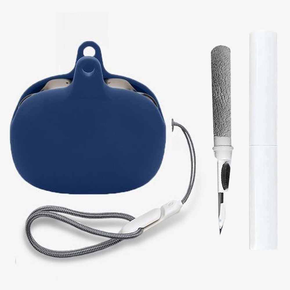Caes Cover สําหรับหูฟังไร้สาย FIIL ATOM พร้อมพวงกุญแจ,ชุดทําความสะอาดซิลิโคนป้องกันกันกระแทกสําหรับ 