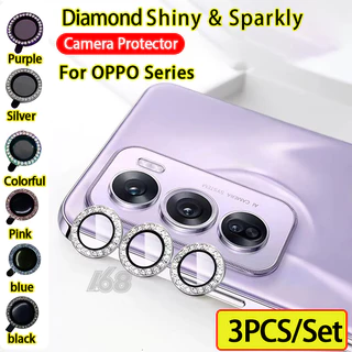 ฝาครอบกล้อง OPPO Reno 12 5G แวววาวเหมือนเพชร ฟิล์มป้องกันเลนส์ OPPO Reno 12 Pro 5G กระจกฟิล์มกล้องกลิตเตอร์ ฝาครอบเลนส์กล้องด้านหลังโลหะ