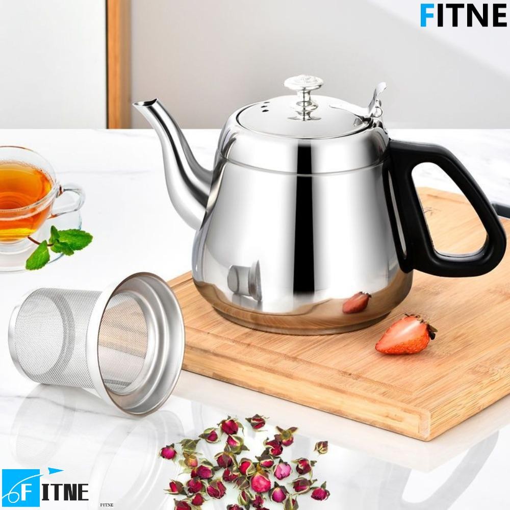 FITNE กาน้ําชาสแตนเลสพร้อมตัวกรองกาต้มน้ํา 1.2L/1.5L/2L, Hotboiling ฤดูใบไม้ร่วงทนทานขนาดใหญ่ความจุง่ายต่อการพกพาเตาน้ําบ้าน