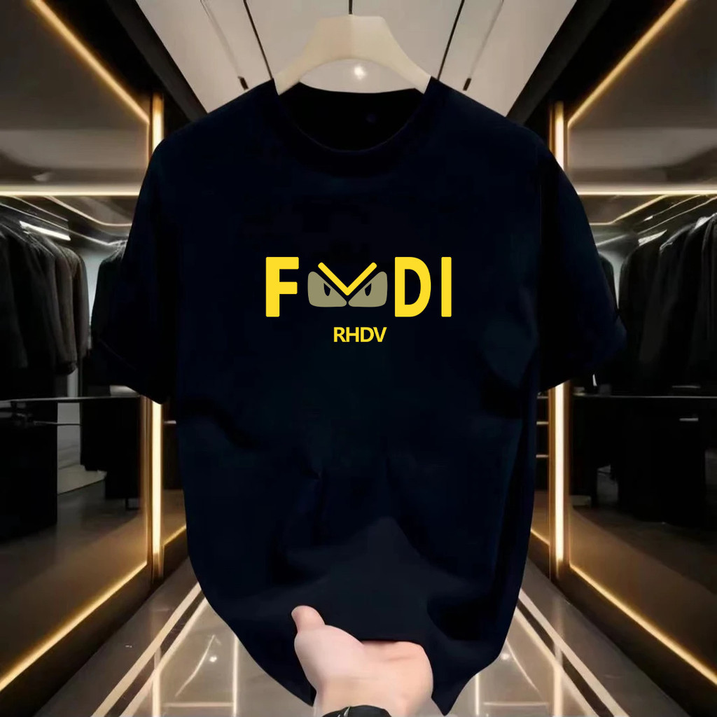 KATUN เสื้อยืด FDI ผู้ชายฤดูร้อนรอบคอลําลองแขนสั้นผ้าฝ้ายเสื้อยืดคุณภาพสูง