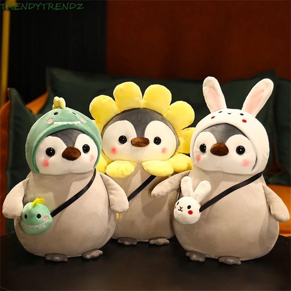 TRENDYTRENDZ Plush Penguin Toy Cross-dress Room Decor Soft Pillow Birthday Kids Toy Kawaii Penguin S
