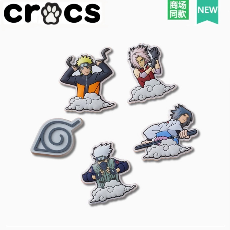 Crocs Crocs Crocs Crocs Crocs Accessories Hole Shoes Flower Cartoon Anime Naruto Leaves Kakashi Logo