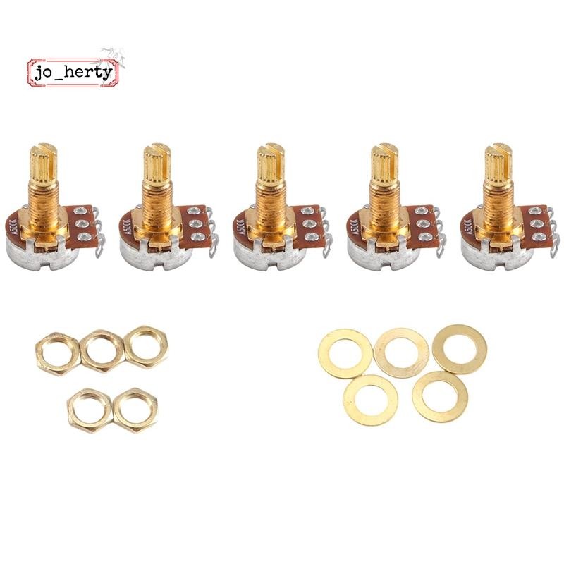 [Promote J]กีตาร์ Potentiometer Audio Volume & Tone Pots Switch Control A500k Split Shaft Taper Pote