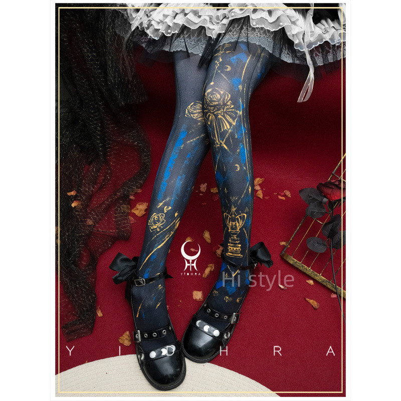 Yidhra Dream Witch Original Digital Print Lolita pantyhose Gothic Style