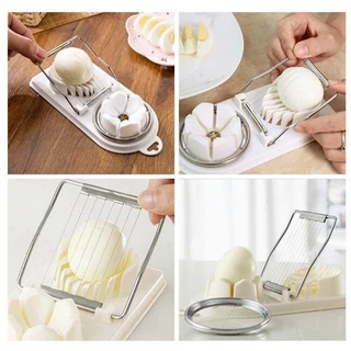 ThaiJoy เครื่องตัดไข่ เครื่องตัดไข่ต้ม ที่ตัดไข่ ที่แบ่งต้ม Tool For Cutting Eggs เครื่องต้ม 2in1 ที่ มะเขือเทศ ผัก กล้วย ผลไม้ อโวกาโด อเนกประสงค์ Multifunction