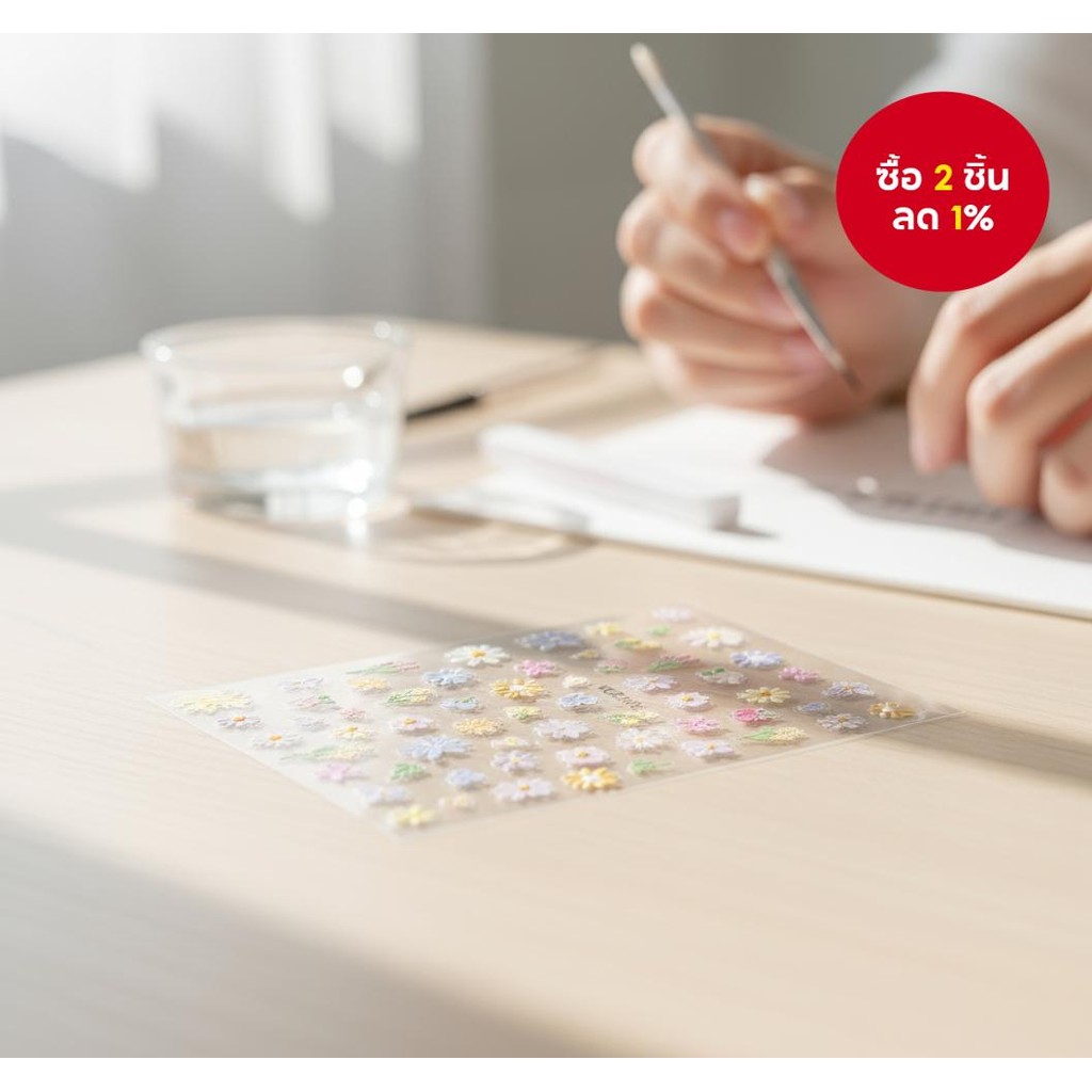 สติกเกอร์เล็บลายนูนดอกไม้ 5D ใหม่ ภาพวาดสีน้ํามัน กันน้ํา ลอกแล้วติดได้ M0-206