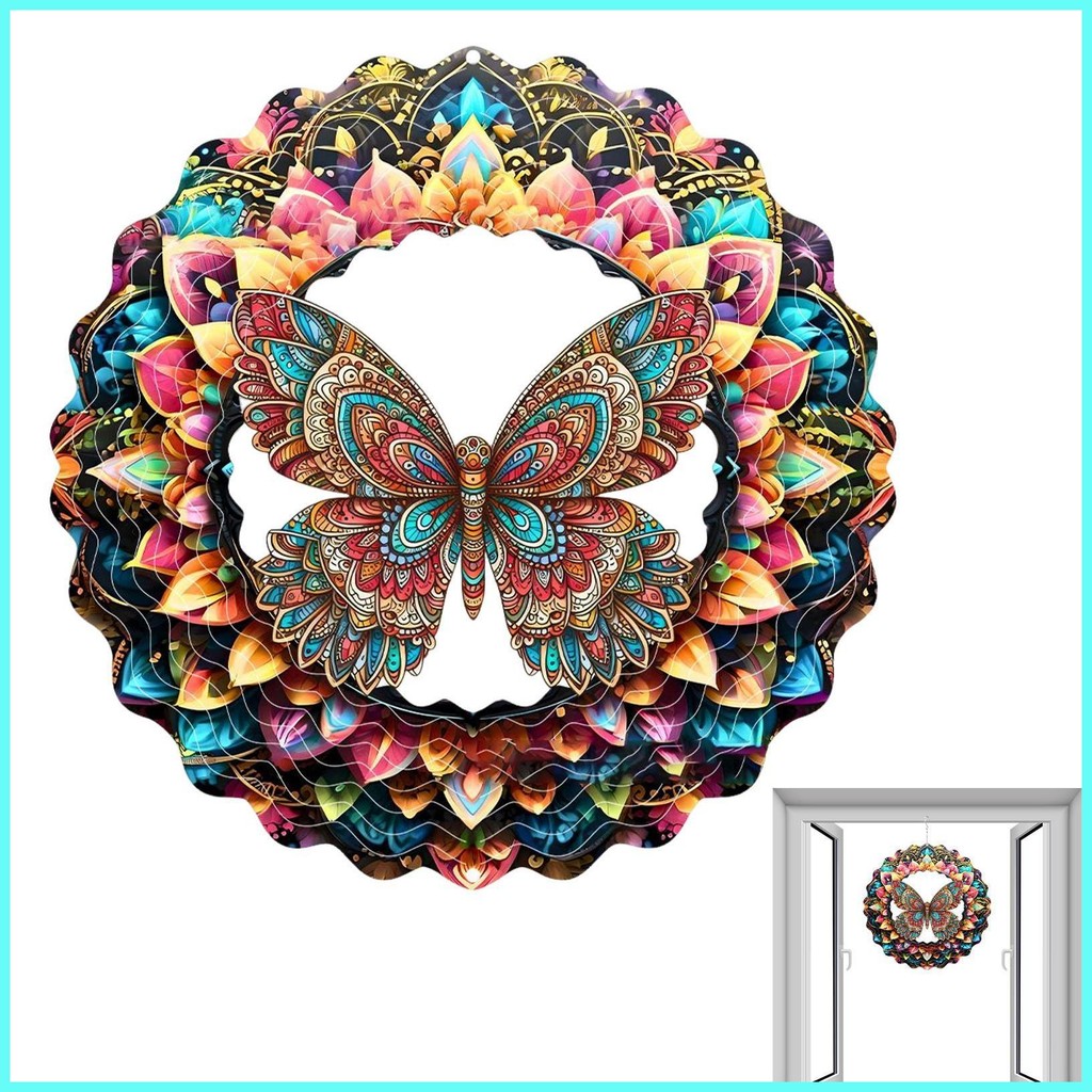Wind Spinner Hangable Wind Spinner สําหรับตกแต่งกลางแจ้ง Yard ประติมากรรมเครื่องประดับตกแต่งบ้านสําห