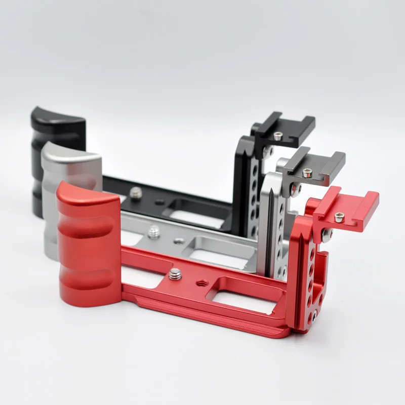สําหรับ Fuji X-E3 Fujifilm XE3 มีรูพรุนกล้อง L Bracket Hand Grip Quick Release พร้อม Hot Shoe Mount