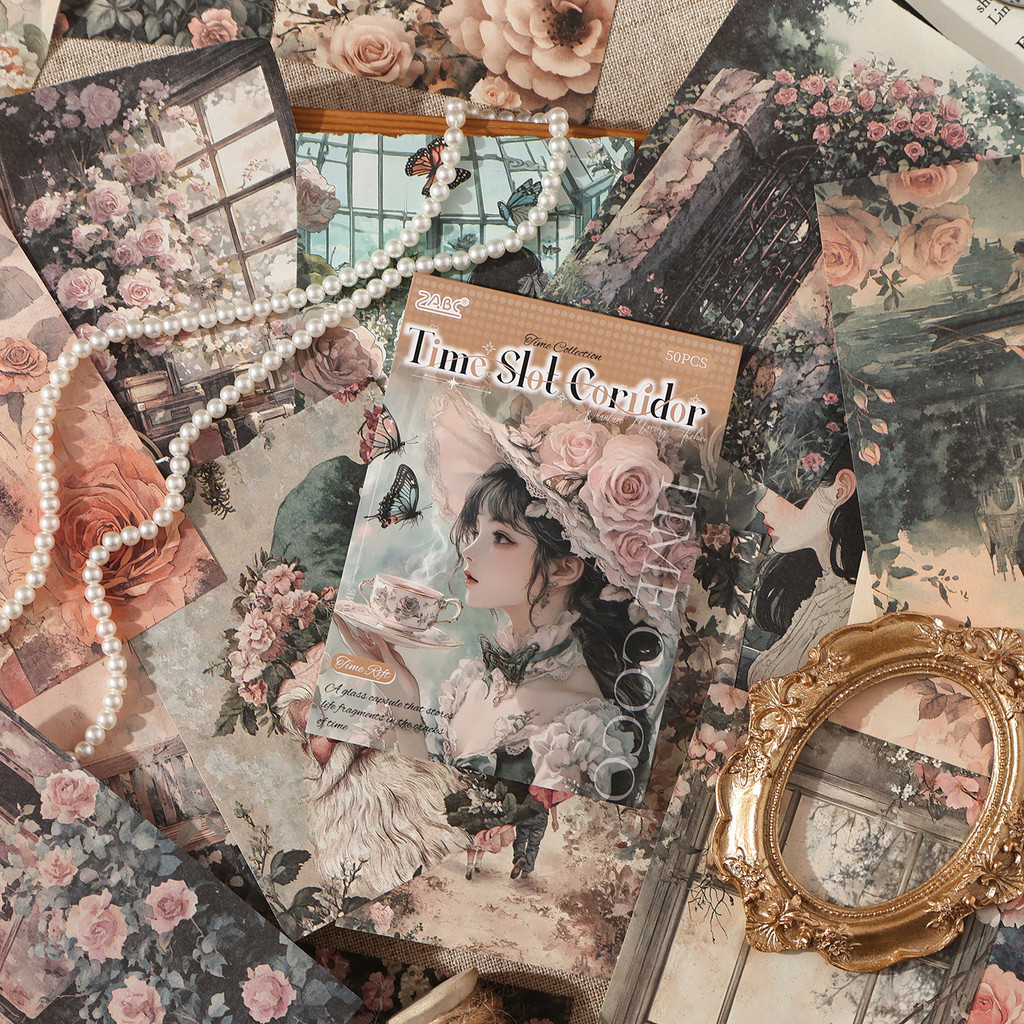 นาย กระดาษ50แผ่น/ถุงแสงกระดาษวัสดุหนังสือย้อนยุควรรณกรรมสา รูปที่ 8