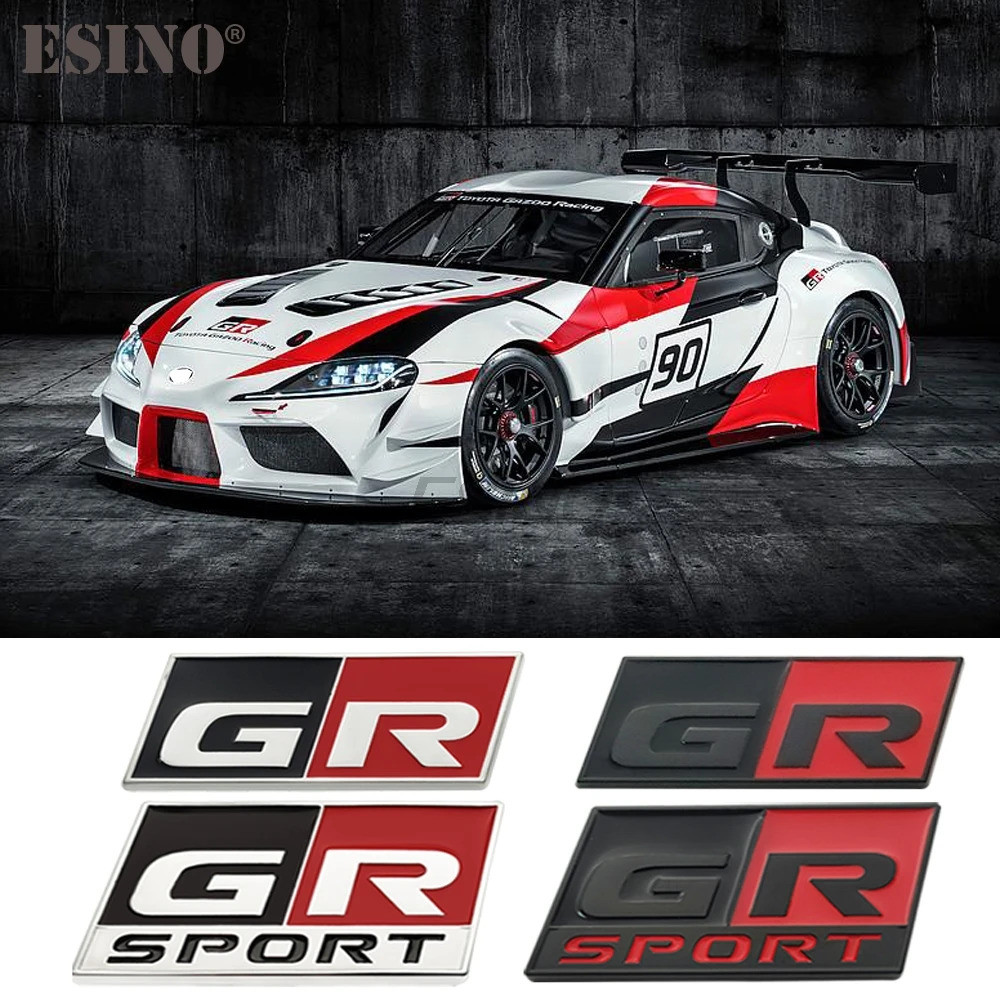 จัดแต่งทรงผมรถ Gazoo Racing GR GR MN 3D รถด้านหน้าย่างโลหะผสมสังกะสี Badge Adhensive โลหะสัญลักษณ์รู