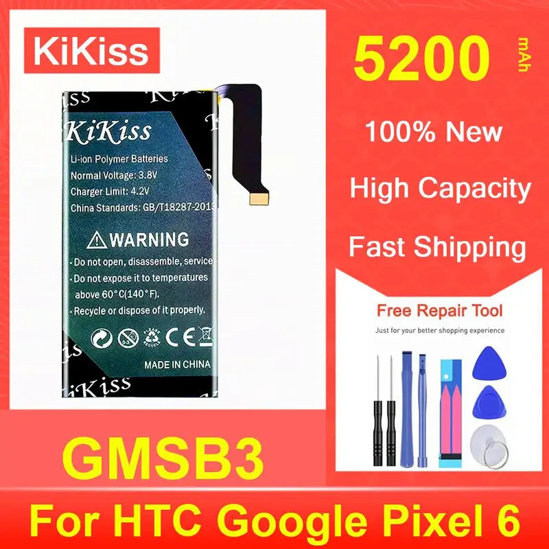 แบตเตอรี่โทรศัพท์มือถือ Li-ion Polymer GMSB3 สําหรับ HTC Google Pixel 6
