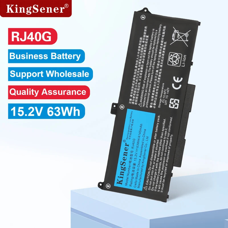 KingSener RJ40G แบตเตอรี่แล็ปท็อปสําหรับ DELL Latitude 5520 5420 Precision 3560 Series P104F P137G 0