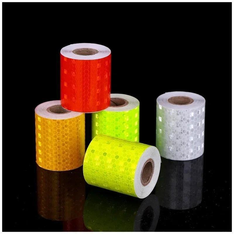 6สีแถบสะท้อนแสง5เซนติเมตร X 3เมตรสะท้อนแสงสติกเกอร์รถเทปรถบรรทุกรถพ่วงอุปกรณ์ความปลอดภัย