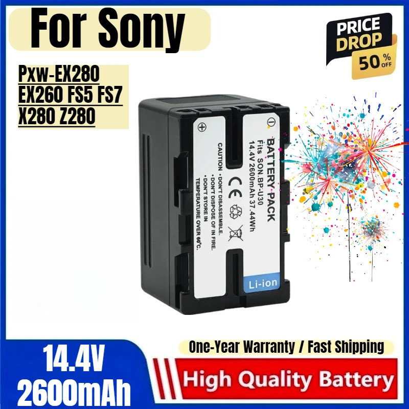 BP-U30 แบตเตอรี่ 14.4V 2600mAh แบตเตอรี่และเครื่องชาร์จสําหรับ Sony Pxw-EX280 EX260 FS5 FS7 X280 Z28