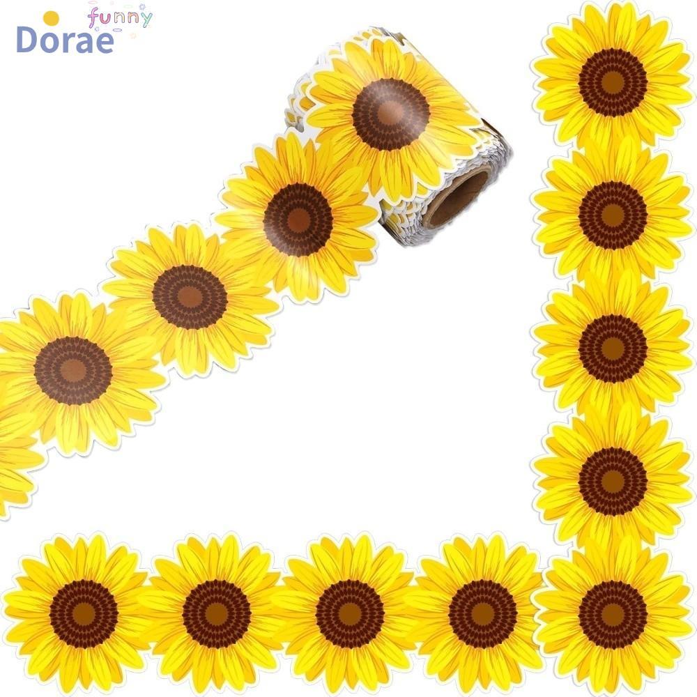 GUZHENG กระดาษชายแดน, กระดาษมีกาวในตัวกระดานดํา Bulletin Board Border, Creative 7.5 ซม.DIY Border Trim สติกเกอร์งานฝีมือทําด้วยมือ
