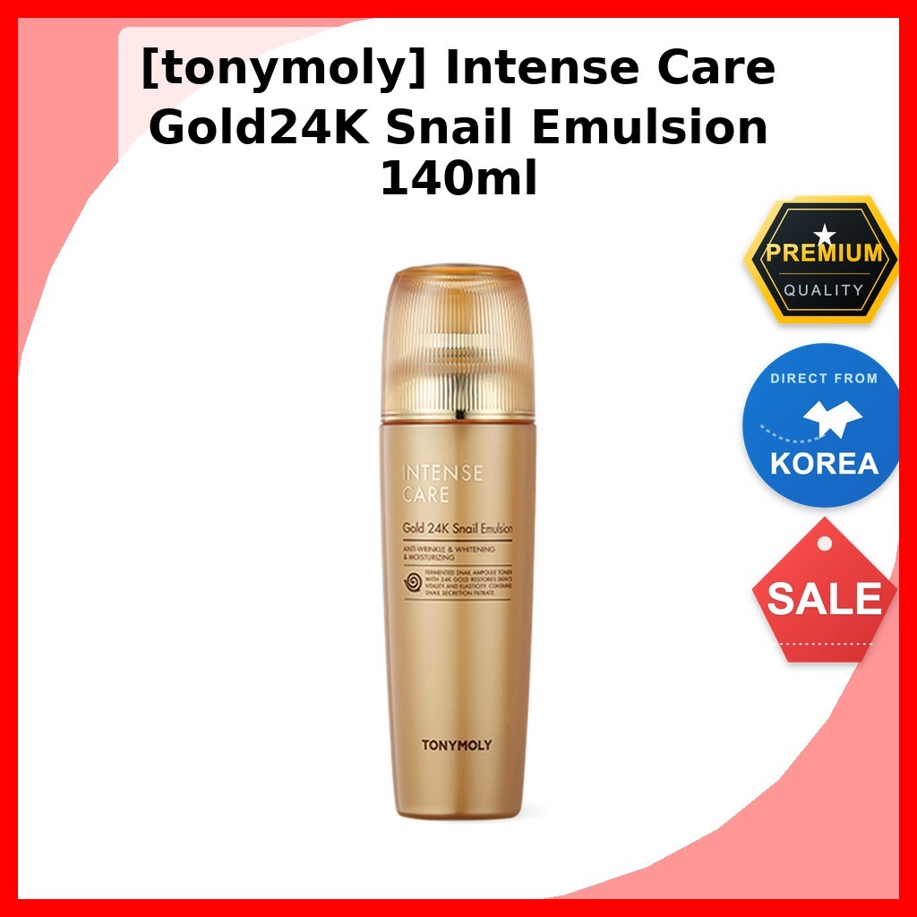 [tonymoly] Intense Care Gold24K Snail Emulsion 140ml / Korean Snail Emulsion / Gold Infusion / ของแท