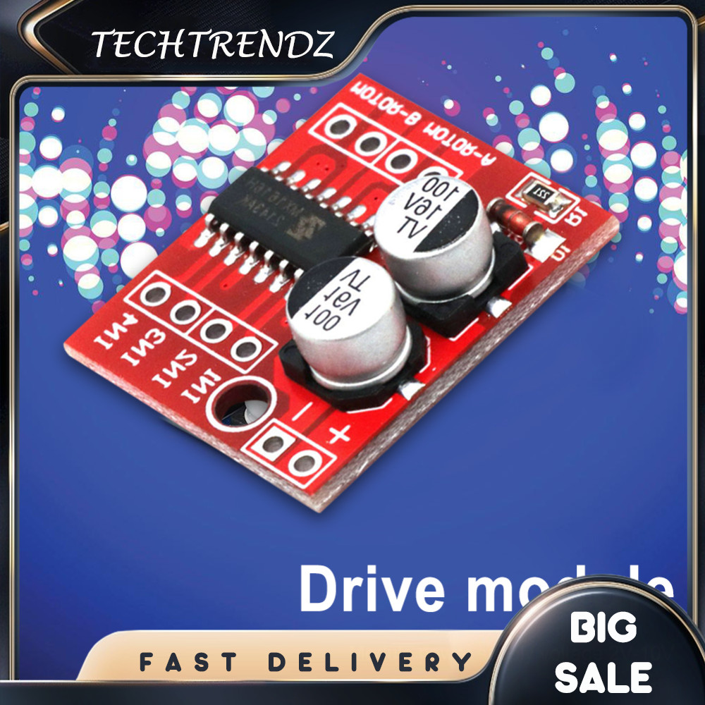 [techtrendz.th] L298N DC Motor Driver Module PWM Speed Driver Module Dual H-Bridge Stepper Motor Dri