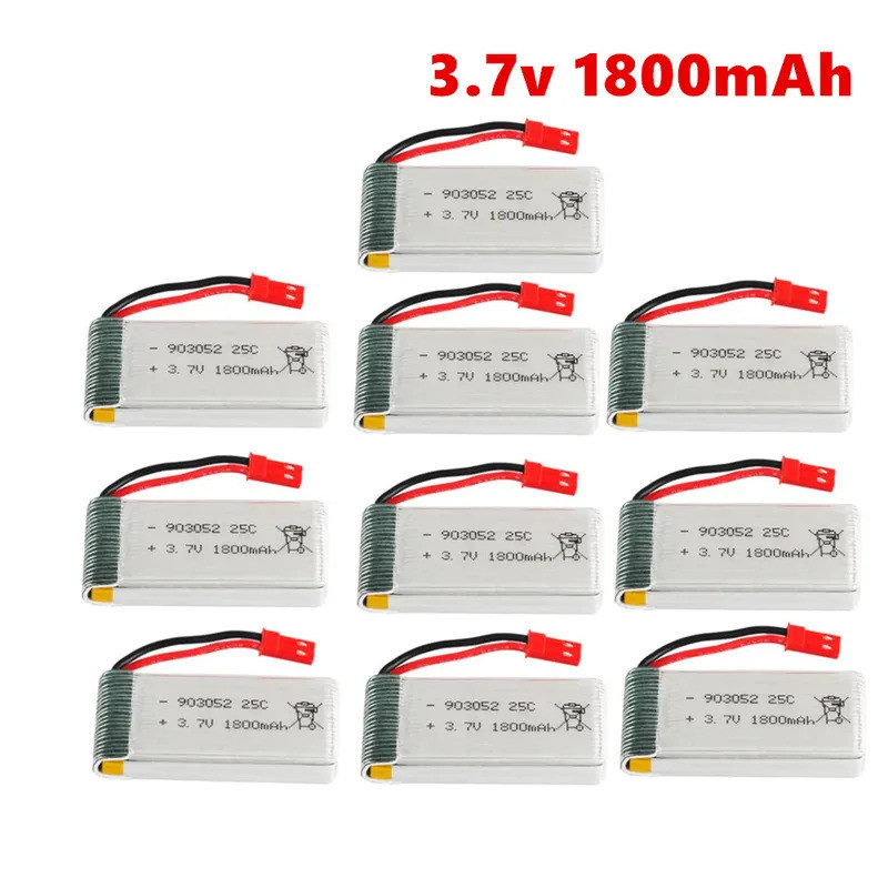 3.7V 1800mAh แบตเตอรี่ Lipo สําหรับ HQ859B HQ898B H11D H11C T64 T04 T05 F28 F29 T56 T57 903052 3.7v 