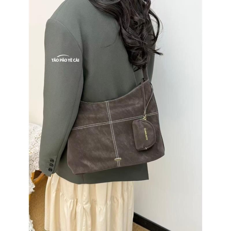 ##[ Escape Wild Vegetas] 2026 New Style Commuter Must-Have Fashion Tote Bag Retro Large- Capacity Sh