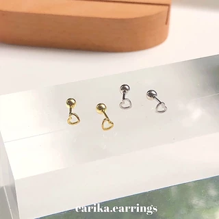 earika.earrings - tiny heart piercing จิวหูเงินแท้หัวใจ เหมาะสำหรับคนแพ้ง่าย