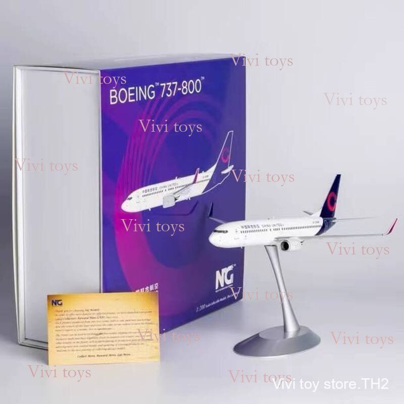 {{ของเล่นสดใส }} NG Models 100/200 Alloy Aircraft Model B737-800/w China United Airlines B-209M 3603