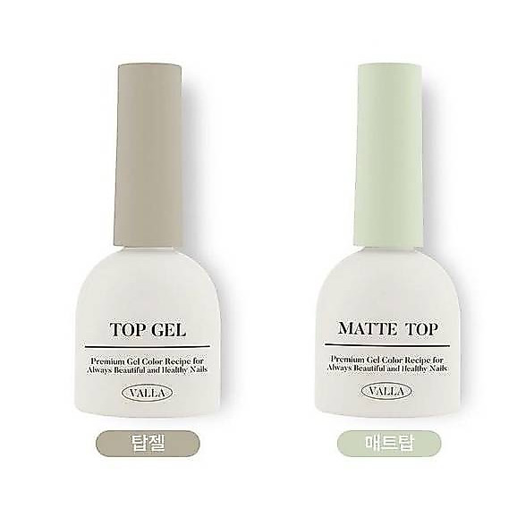 VALLA Top Coat 2 ตัวเลือก Glossท้อปเงา เนื้อหนา/Matteท้อปด้าน แบบไม่ต้องเช็ดเหนียว ของแท้จากเกาหลี
