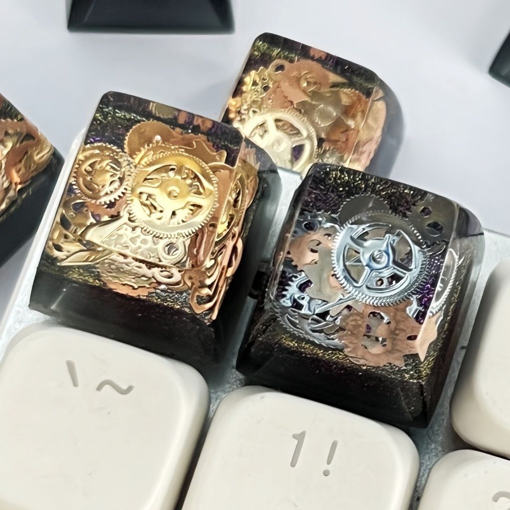 โลหะเกียร์ Keycap เรซิ่นคีย์บอร์ด Keycap 1u Keycap ของขวัญวันเกิดเด็ก sa r1z6.2