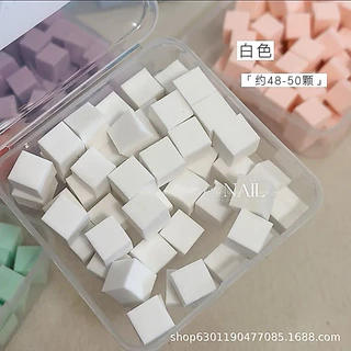 ฟองน้ำลูกเต๋า ฟองน้ำจิ๋ว ขนาด 1*1 cm (50 ชิ้น/ห่อ)