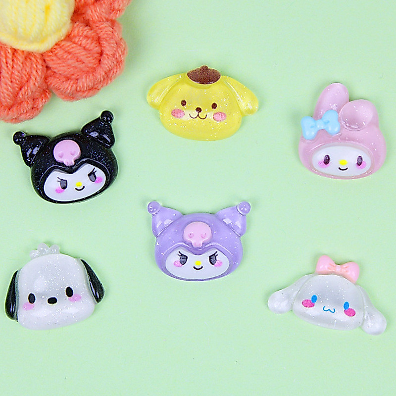 SANRIO ใหม่ กาวเรซิ่น ลายการ์ตูนซานริโอ้ แฮนด์เมด DIY อุปกรณ์เสริม สําหรับทําเครื่องประดับ ตกแต่งผม เคสโทรศัพท์