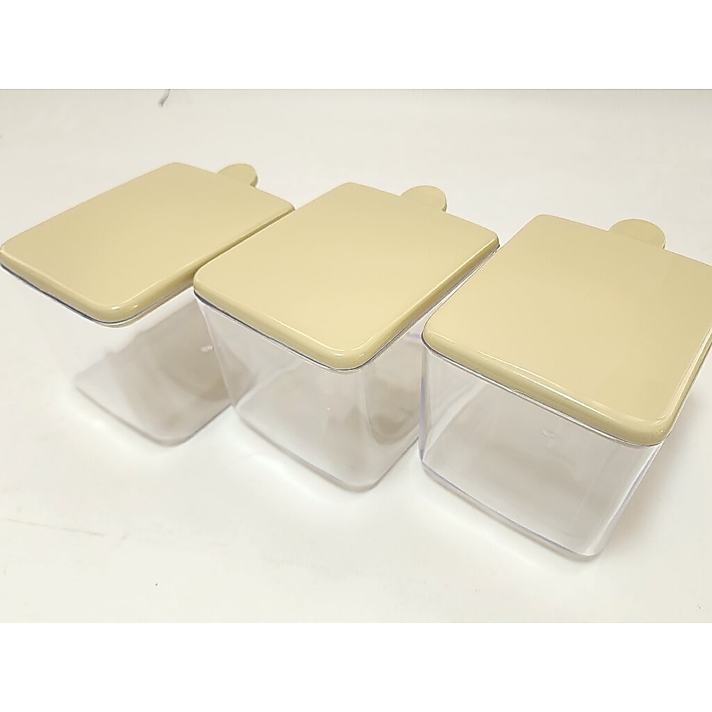 MINIWOOD โหลพลาสติกสี่เหลี่ยม กระปุกกาแฟ Food Safe