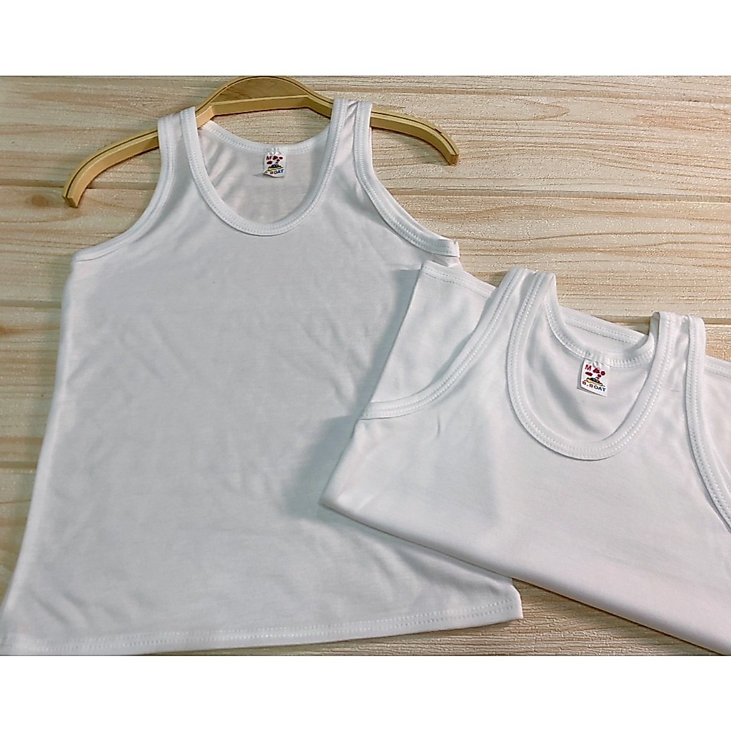 เสื้อกล้ามเด็กชาย สีขาวล้วน