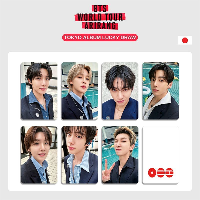 สไตล์ใหม่ BTS ARIRANG World Tour Japan Limited Card JK V การ์ดขนาดเล็ก 7 ชิ้นชุด