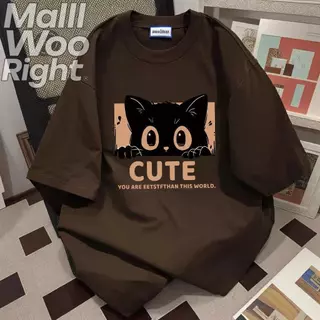 [ไซส์ตั้งแต่ S ถึง 3XL]cotton 100 % ลายเชอร์รี่ขนาดใหญ่ เสื้อยืดแขนสั้น สไตล์ประจำวัน ทรงหลวม ใส่สบาย