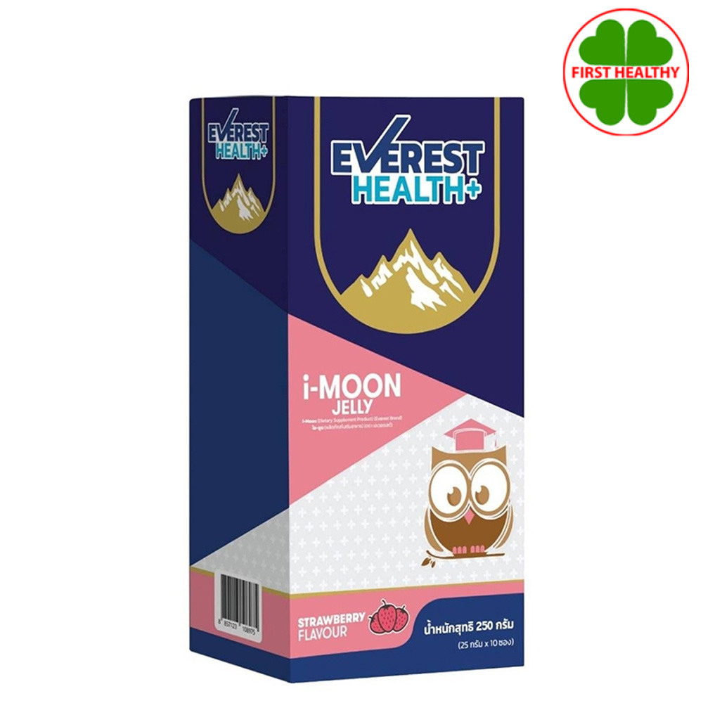 EVEREST HEALTH+ " สีชมพู " i-MOON Jelly กลิ่น สตรอเบอร์รี่  (1 กล่อง 10 ซอง )