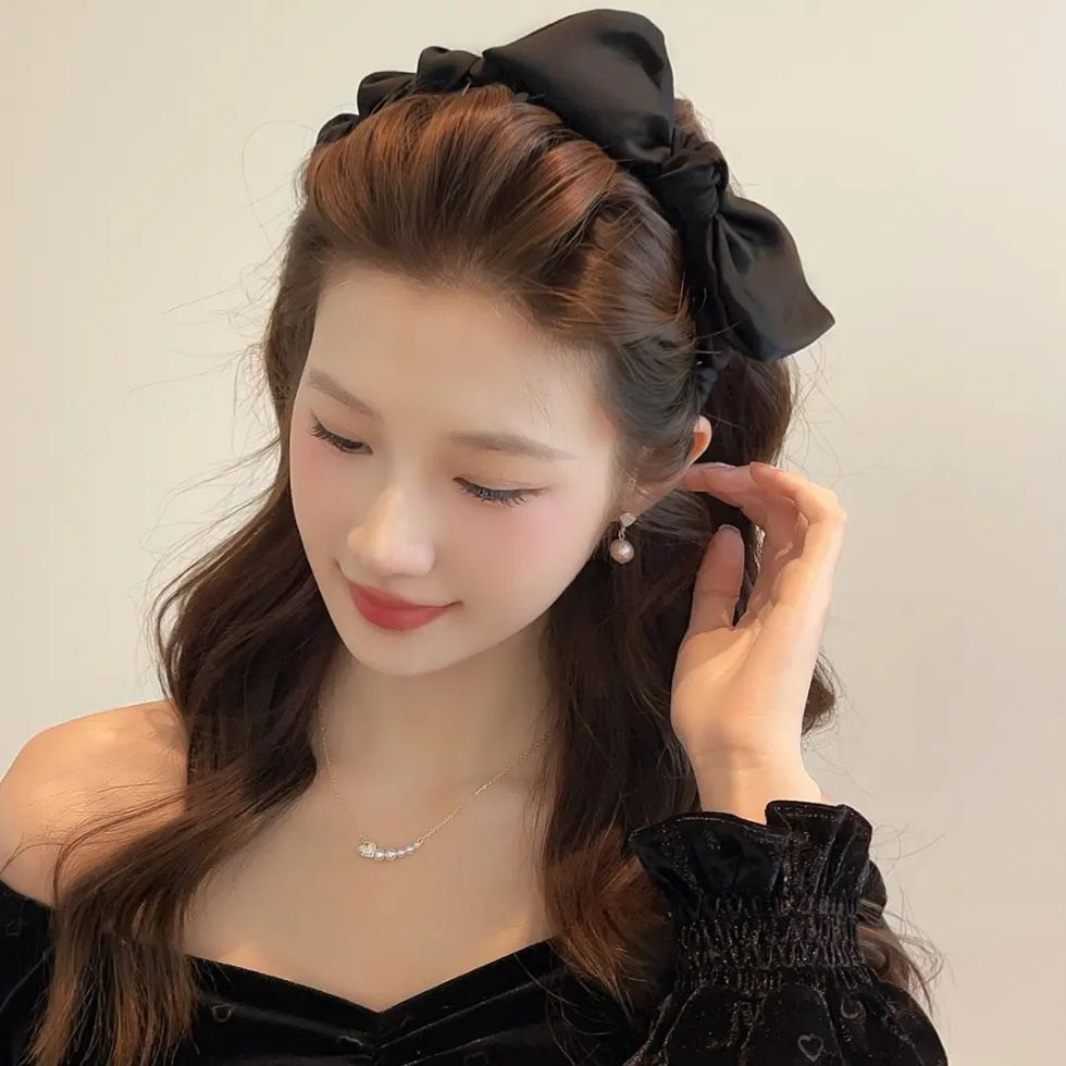 (พร้อมส่งในไทย) ที่คาดผมโบว์ ทรงสวย ยกโคนผม แบบหยักและสูง รูปที่ 5