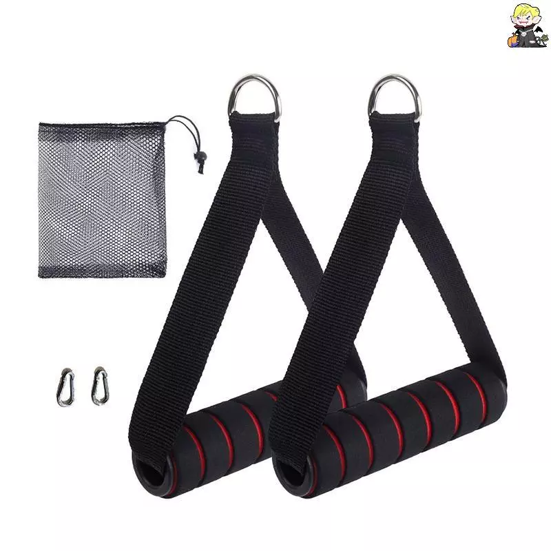 [CLA] D-Ring Metal Gym Handles Grip ออกกําลังกาย Heavy Duty Cable Machine Handle พร้อมตะขอสําหรับ Home Resistance Bands อุปกรณ์ฟิตเนส [TH]