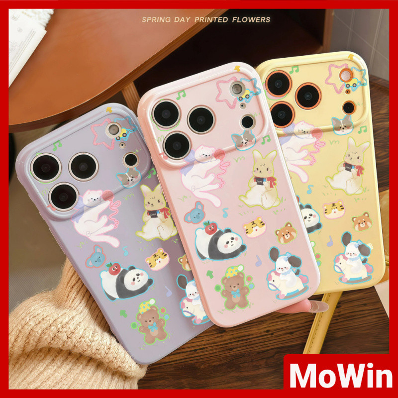 Mowin Case - เคสโทรศัพท์รูปหัวใจ นุ่มแวววาว ใช้ได้กับเคส iPhone 11 และ iPhone 17 Pro Max สัตว์น่ารัก