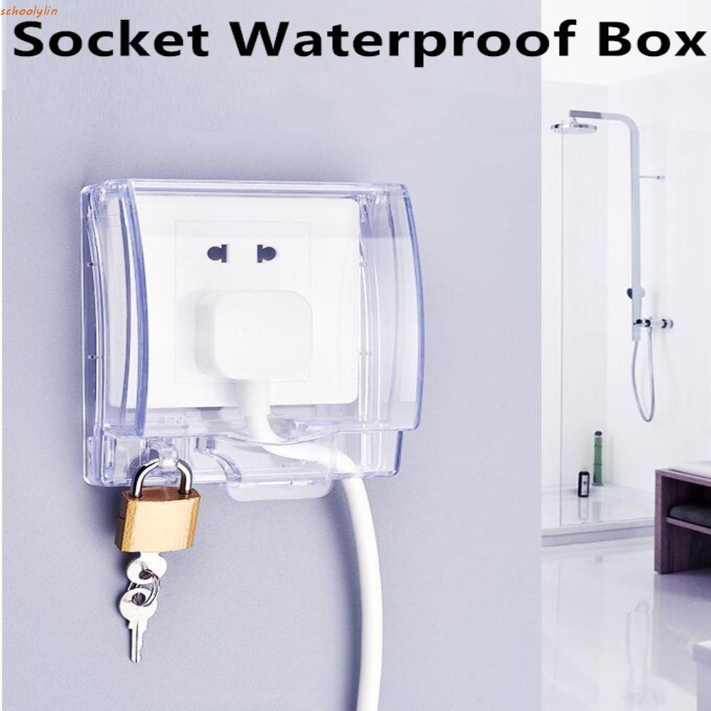SCHOOLYLIN ล็อคได้ 86 ประเภทสวิทช์ Splash-proof Anti-shock Protection โล่ป้องกัน