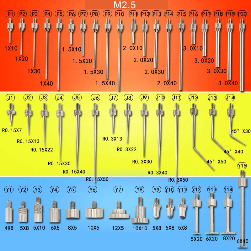 Dial Gauge Probes, เคล็ดลับติดต่อ-จุดสําหรับ Dial Indicator M2.5 วัดเข็ม,Dial ตัวบ่งชี้ stylus, 49PC