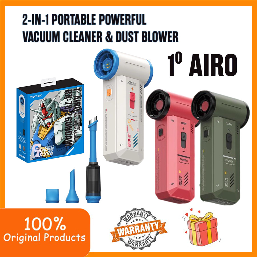 MOMAX I° AIRO Gundam series turbo high-speed fan2-IN-1 PORTABLE POWERFULVACUUM CLEANER & DUST BLOWER