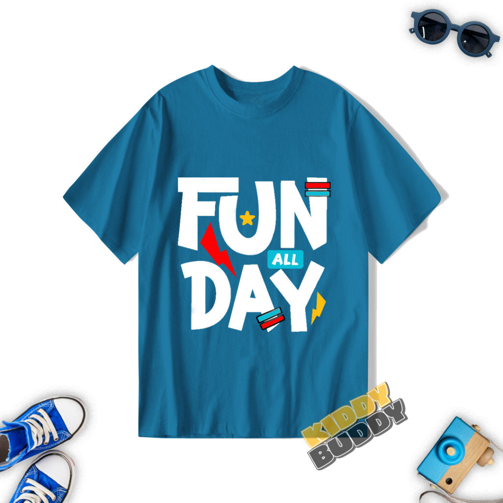 KATUN T-SHIRT HOUSE - FUN DAY Motif เสื้อยืดเด็กสําหรับเด็กชายและเด็กหญิง ทุกเพศ 4-12 ปี น่ารัก อินเ