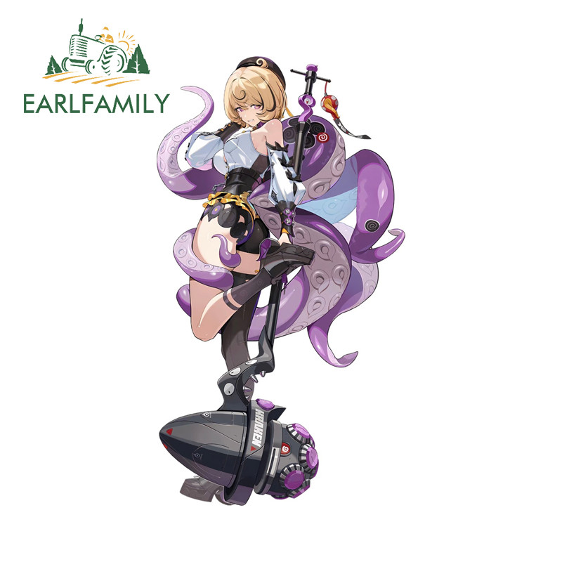 EARLFAMILY Yidhari สติกเกอร์รถแฟชั่นรถจักรยานยนต์กระจกสเก็ตบอร์ดรถกันน้ํา JDM Decal Scratch-Proof อา