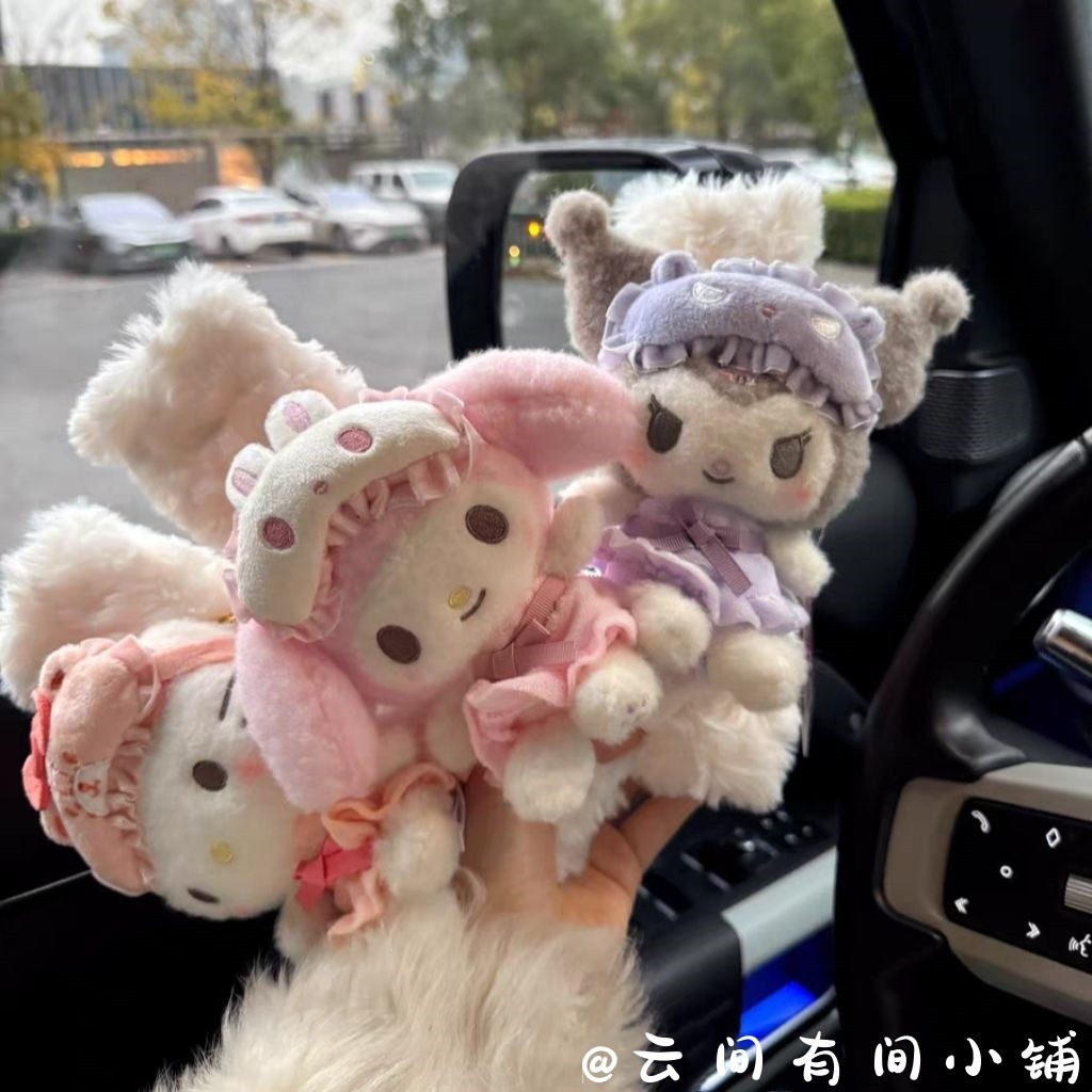 Kuromi My Melody Cinnamoroll Hello Kitty ผ้าคลุมเข็มขัดนิรภัยรถยนต์ Seatbelt แผ่นรองไหล่สําหรับรถยนต์