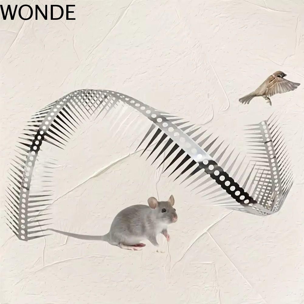 WONDA สแตนเลสนก Spikes, 0.5/1m ยืดหยุ่นกระรอก Deterrent, Bird Drive Away Bendable Entangle การออกแบบกันน้ํา Anti Pigeon Spikes Garden