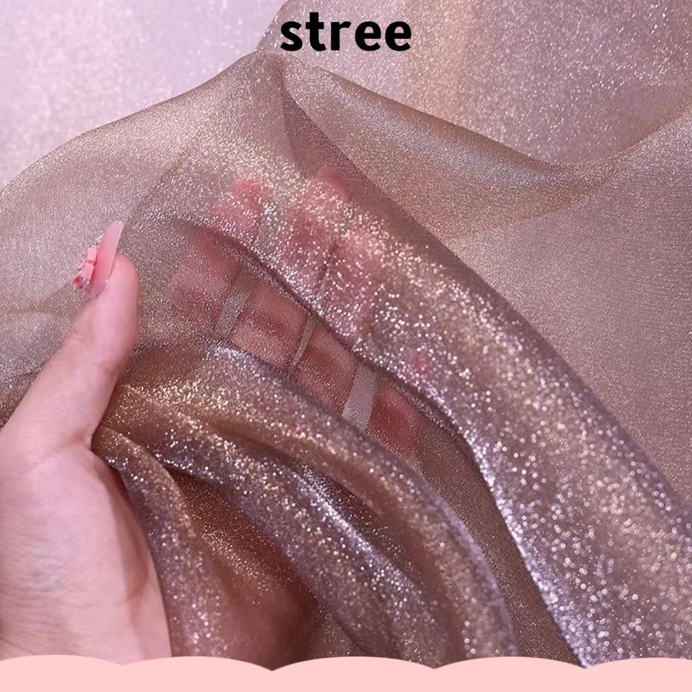 STREE ผ้า Tulle ชนิดผ้าระยิบระยับและเรืองแสง organza ขนาด 100x140 ซม., วัสดุสำหรับ DIY และการตกแต่งงานแต่งงาน