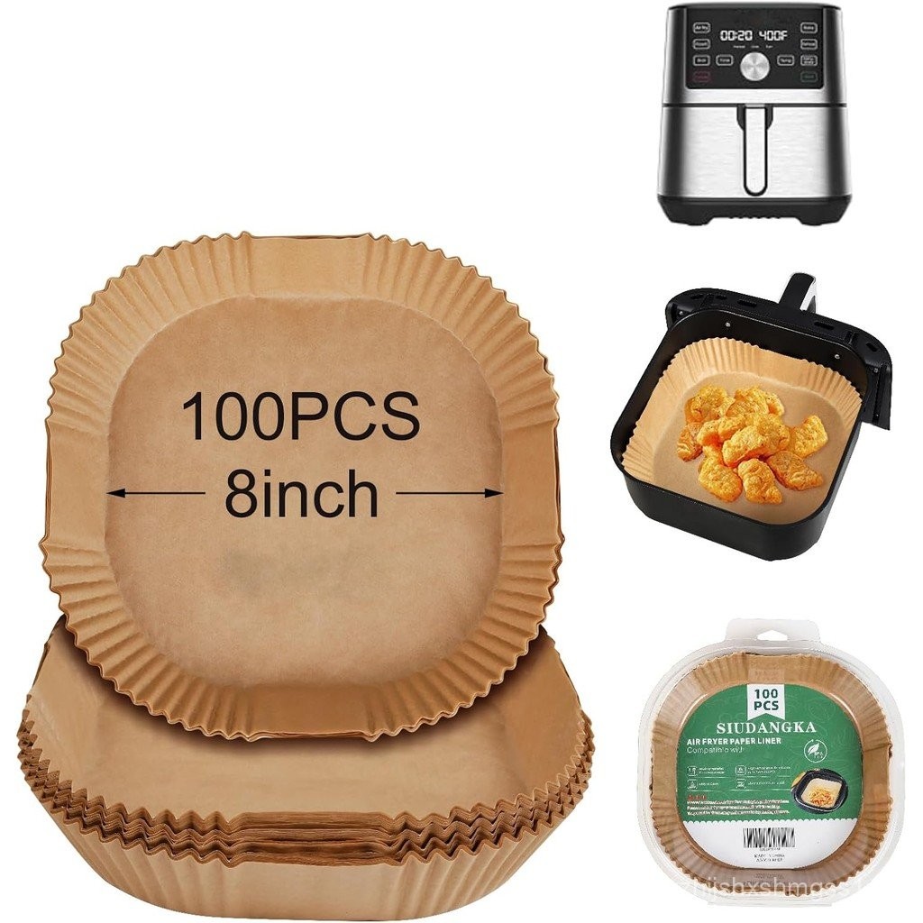 Air Fryer Liners แบบใช้แล้วทิ้งสําหรับหม้อทันที Vortex Plus 6QT XL Air Fryer, 100 ชิ้นสําหรับหม้อทัน