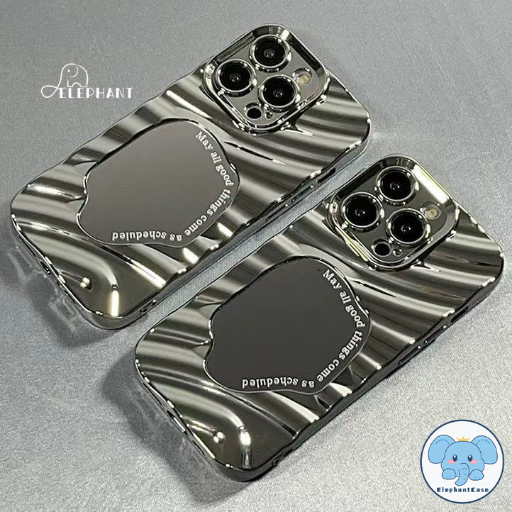 เคสไอโฟน 16เหมาะสำหรับ IPhone 11 16 15 12 14 Pro Max XR XS X Max 7 8 Plus SE 2 3 เคสขอบหยักกระจกสัมผัสแบบสัมผัสง่าย ๆ