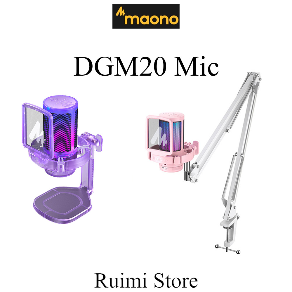 Maono DGM20 ไมโครโฟน USB คอนเดนเซอร์ RGB ไมโครโฟนสําหรับเล่นเกมพร้อมซอฟต์แวร์ลดเสียงรบกวน One Key Mu