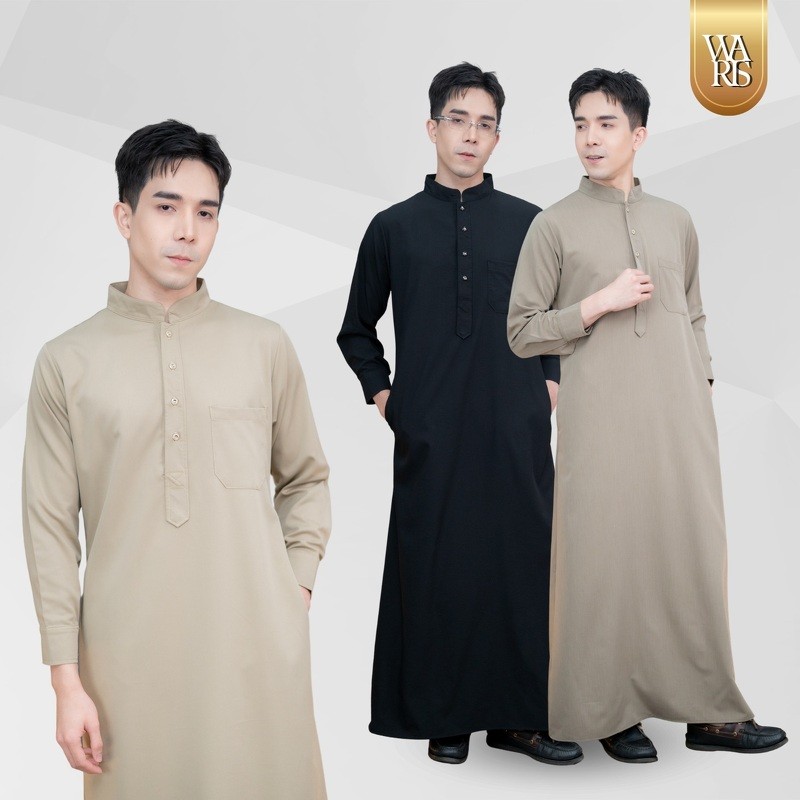 โต๊ปชายแขนยาว สวมใส่แล้วดูสมส่วน ทันสมัย สวมใส่ละหมาด ออกงานอิสลาม หรือในวันสำคัญ AF22วาริสมุสลิม